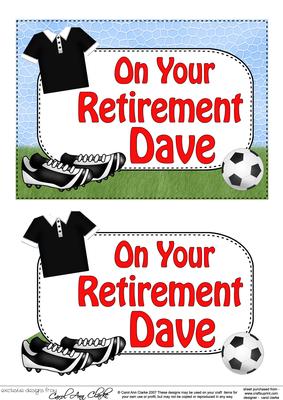 5x7 Retirement Dave Football 3D Step by Step Decoupage