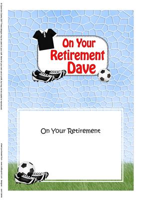 5x7 Retirement Dave Football Matching Insert