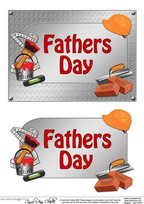 5x7 Fathers Day Handyman Tools 3D Decoupage