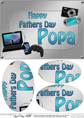 A5 Fathers Day Popa Gadgets N Gizmos Oval Pyramage Topper