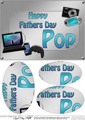 A5 Fathers Day Pop Gadgets N Gizmos Oval Pyramage Topper