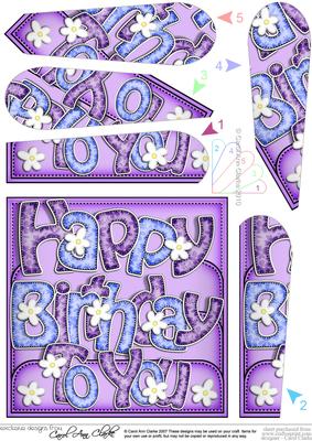 Happy Birthday Fan Pyramage Topper