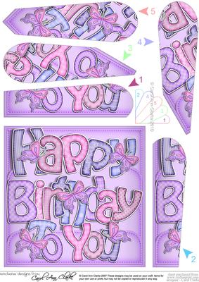 Birthday Butterflies Fan Pyramage Topper