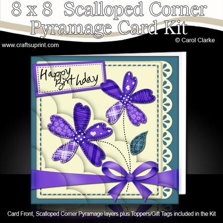 8 x 8 Patchwork Flowers & Lace Scalloped Corner Kit