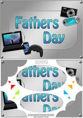 A5 Fathers Day Gadgets N Gizmos Scallop Corners & Pyramage