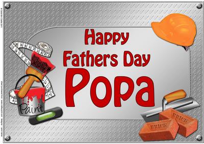 A4 Fathers Day Popa Handyman Tools Card Topper