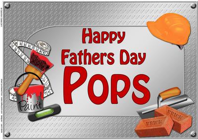 A4 Fathers Day Pops Handyman Tools Card Topper