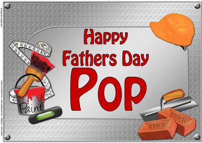 A4 Fathers Day Pop Handyman Tools Card Topper