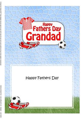 5x7 Fathers Day Grandad Football Matching Insert