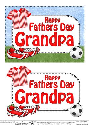 5x7 Fathers Day Grandpa Football 3D Step by Step Decoupage