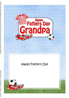 5x7 Fathers Day Grandpa Football Matching Insert