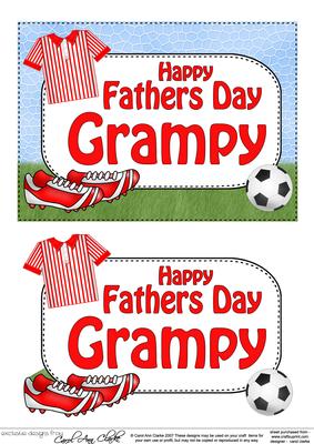 5x7 Fathers Day Grampy Football 3D Step by Step Decoupage