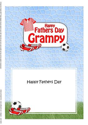5x7 Fathers Day Grampy Football Matching Insert