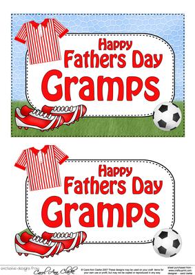 5x7 Fathers Day Gramps Football 3D Step by Step Decoupage