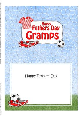 5x7 Fathers Day Gramps Football Matching Insert