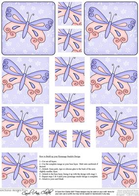 Fluttery Butterfly Pyramage Sheet