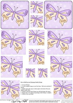 Fluttery Butterfly Pyramage Sheet