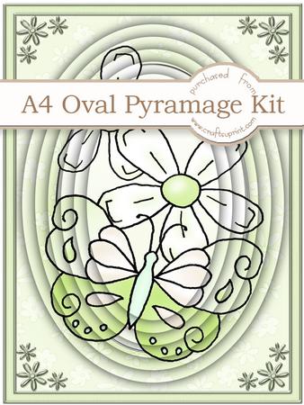 A4 Fluttery Butterfly in Lime Pyramage Kit