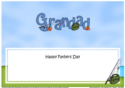 Fathers Day Grandad Fishing Large Dl Matching Insert