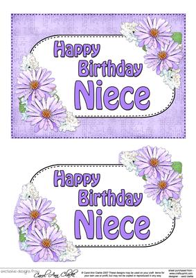 5x7 Birthday Niece Daisies 3D Step by Step Decoupage