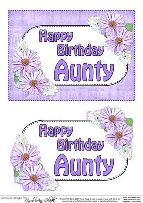 5x7 Birthday Aunty Daisies 3D Step by Step Decoupage