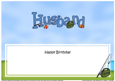 Birthday Husband Fishing Large Dl Matching Insert