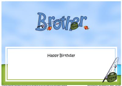Birthday Brother Fishing Large Dl Matching Insert