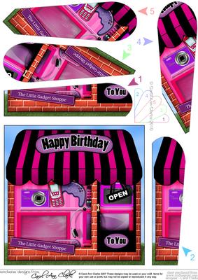 The Little Girly Gadgets & Gizmos Shop Fan Pyramage Topper