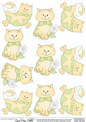 Cute Little Cats Decoupage Designs