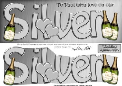 Silver Anniversary Paul Large Dl 3D Decoupage