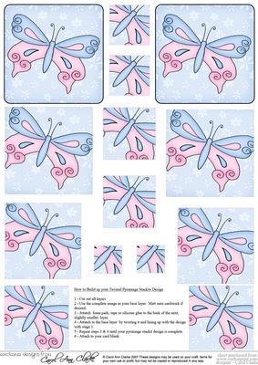 Fluttery Butterfly Twisted Pyramage Sheet