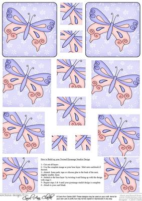 Fluttery Butterfly Twisted Pyramage Sheet