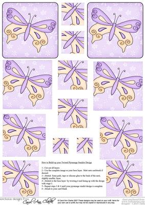 Fluttery Butterfly Twisted Pyramage Sheet