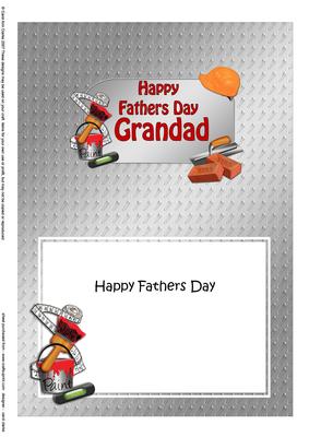 5x7 Fathers Day Grandad Handyman Tools Matching Insert