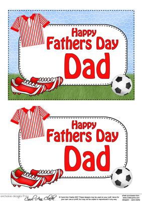 5x7 Fathers Day Dad Football 3D Step by Step Decoupage