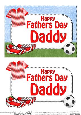 5x7 Fathers Day Daddy Football 3D Step by Step Decoupage