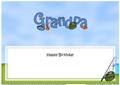 Large Dl Birthday Grandpa Fishing Matching Insert