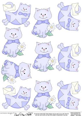 Cute Little Cats Decoupage Designs