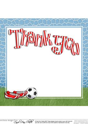8 x 8 Thank You Football Matching Square Insert Panel