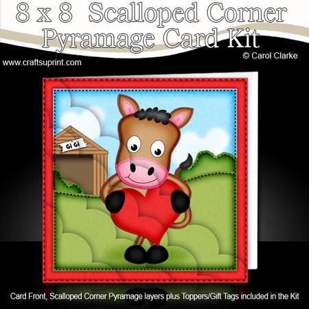 8 x 8 Gi Gi the Horse's Heart Scalloped Corner Kit