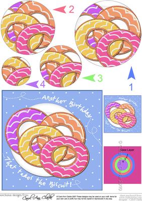 Party Rings Iced Biscuits Birthday Circle Pyramage Topper