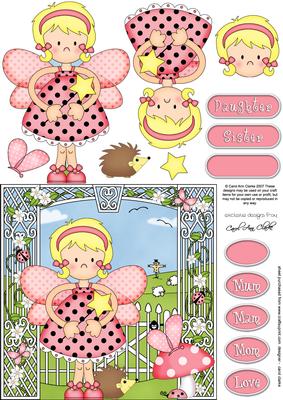 Girlz Fiz Fairy Quick Card with 3D Decoupage