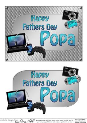 5x7 Fathers Day Popa Gadgets N Gizmos 3D Decoupage