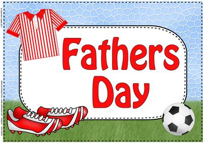A4 Fathers Day Football Card Topper