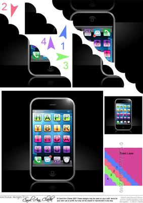 Birthday Smart Phone Scallop Corner Side Stacker Topper