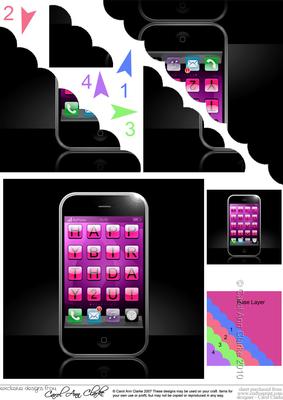 Birthday Smart Phone Scallop Corner Side Stacker Topper