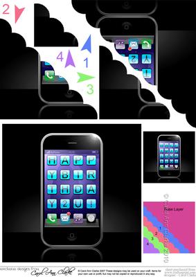 Birthday Smart Phone Scallop Corner Side Stacker Topper