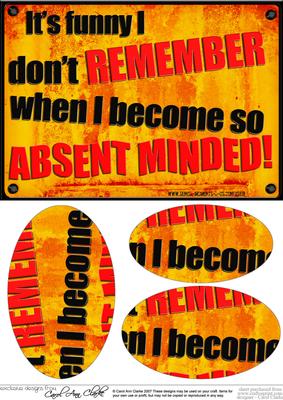 A5 Fun Novelty Senior Moment Saying Oval Pyramage Topper