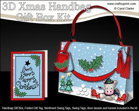 3D Gigi Horse Xmas Handbag Treat or Favour Box Kit