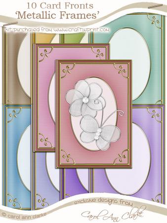 A5 'gold Metallic Frame' Card Fronts Kit - Pretty Daisy Colours